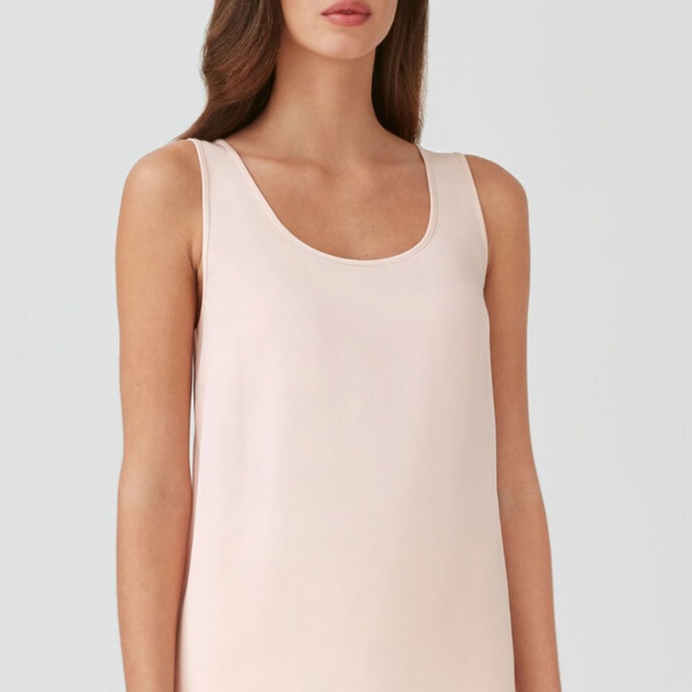 Cuyana Silk Tank, 3-Ply Silk, Black, S